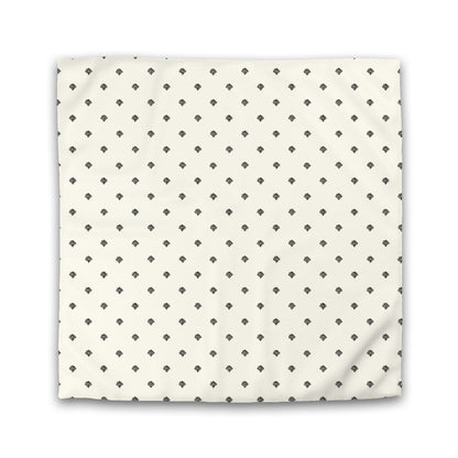 Pale Cream Cotton Sateen Duvet Cover, Black Hand-painted Swizzle Motif Print | CSDU-1013-171
