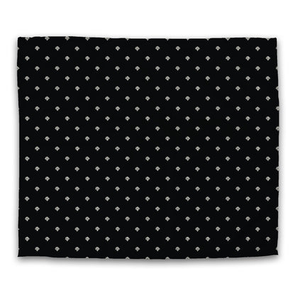 Black Cotton Sateen Duvet Cover, Pale Cream Hand-painted Swizzle Motif Print, CSDU-1013-172, King - 269 x  234 cm / 106 x 92 inches