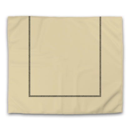 Desert Sand Cotton Sateen Duvet Cover, Black Double Weave Motif Print, Classic Border, CSDU-1014-143, King - 269 x  234 cm / 106 x 92 inches