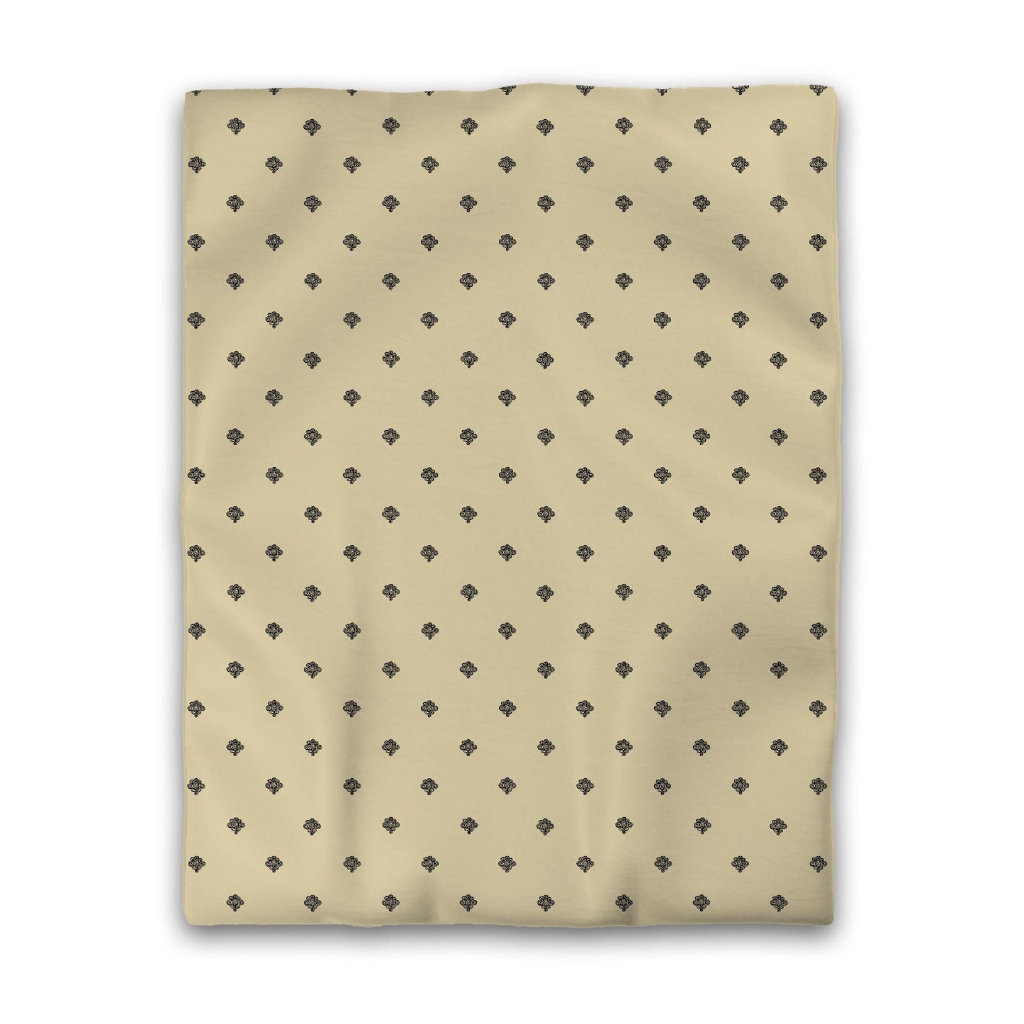 Desert Sand Cotton Sateen Duvet Cover, Black Hand-painted Swizzle Motif Print, CSDU-1014-171, Twin - 178 x 229 cm / 70 x 90 inches