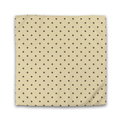 Tan Cotton Sateen Duvet Cover, Black Hand-painted Swizzle Motif Print | CSDU-1014-171