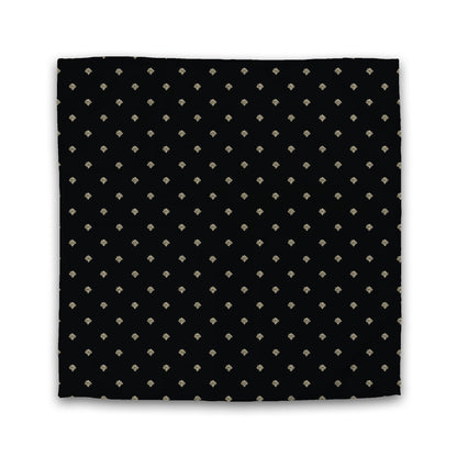 Black Cotton Sateen Duvet Cover, Tan Hand-painted Swizzle Motif Print | CSDU-1014-172