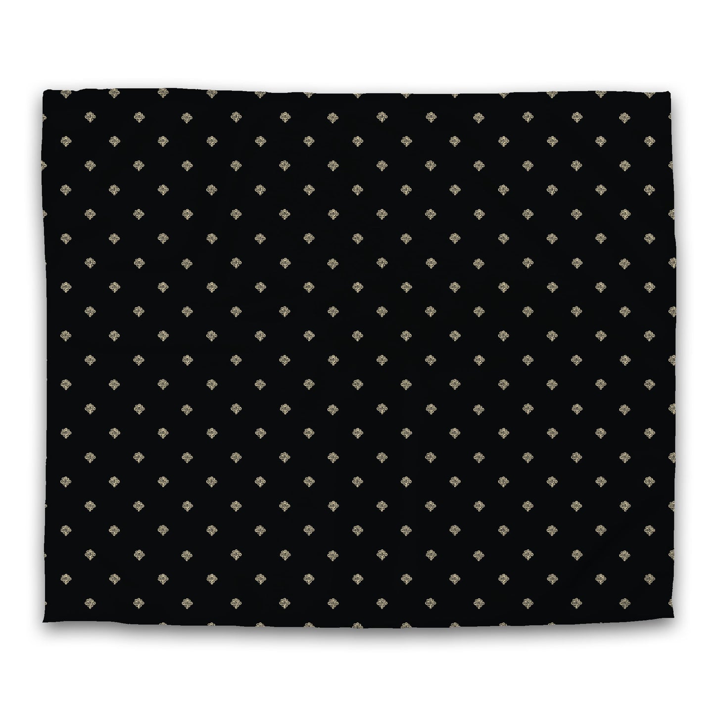Black Cotton Sateen Duvet Cover, Desert Sand Hand-painted Swizzle Motif Print, CSDU-1014-172, King - 269 x  234 cm / 106 x 92 inches