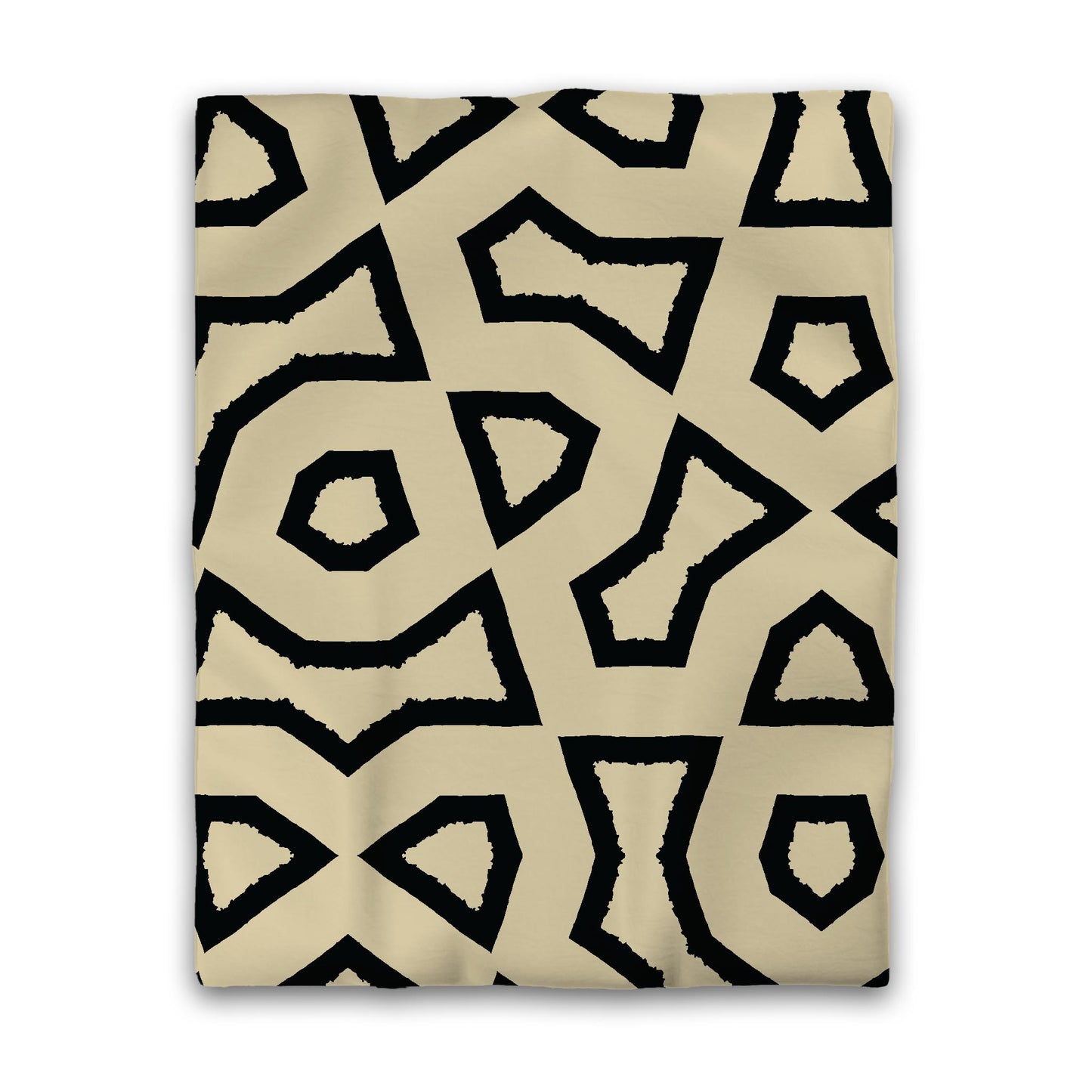 Desert Sand Cotton Sateen Duvet Cover, Bold Black Graphic, CSDU-1014-391, Twin - 178 x 229 cm / 70 x 90 inches