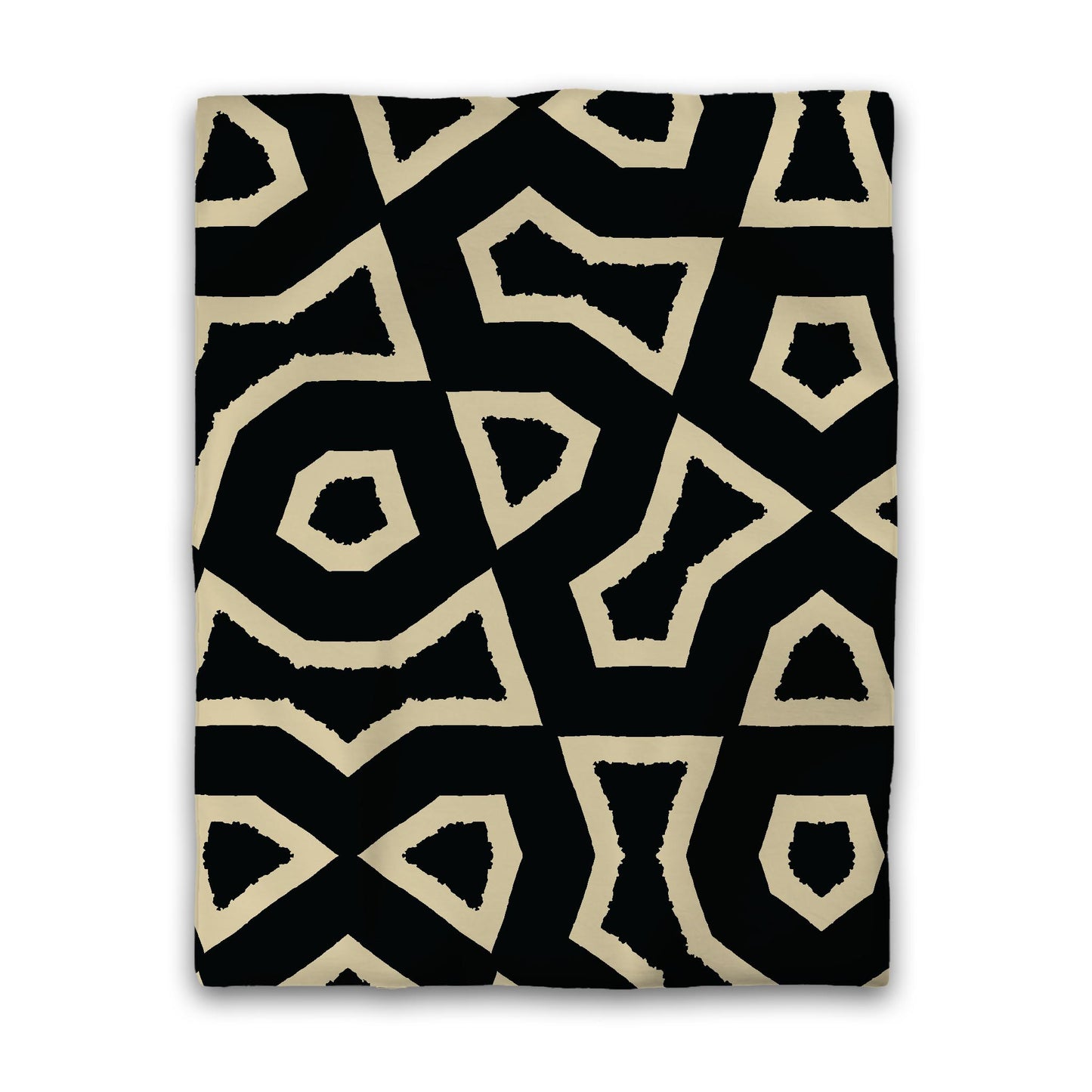 Black Cotton Sateen Duvet Cover, Bold Desert Sand Graphic, CSDU-1014-392, Twin - 178 x 229 cm / 70 x 90 inches