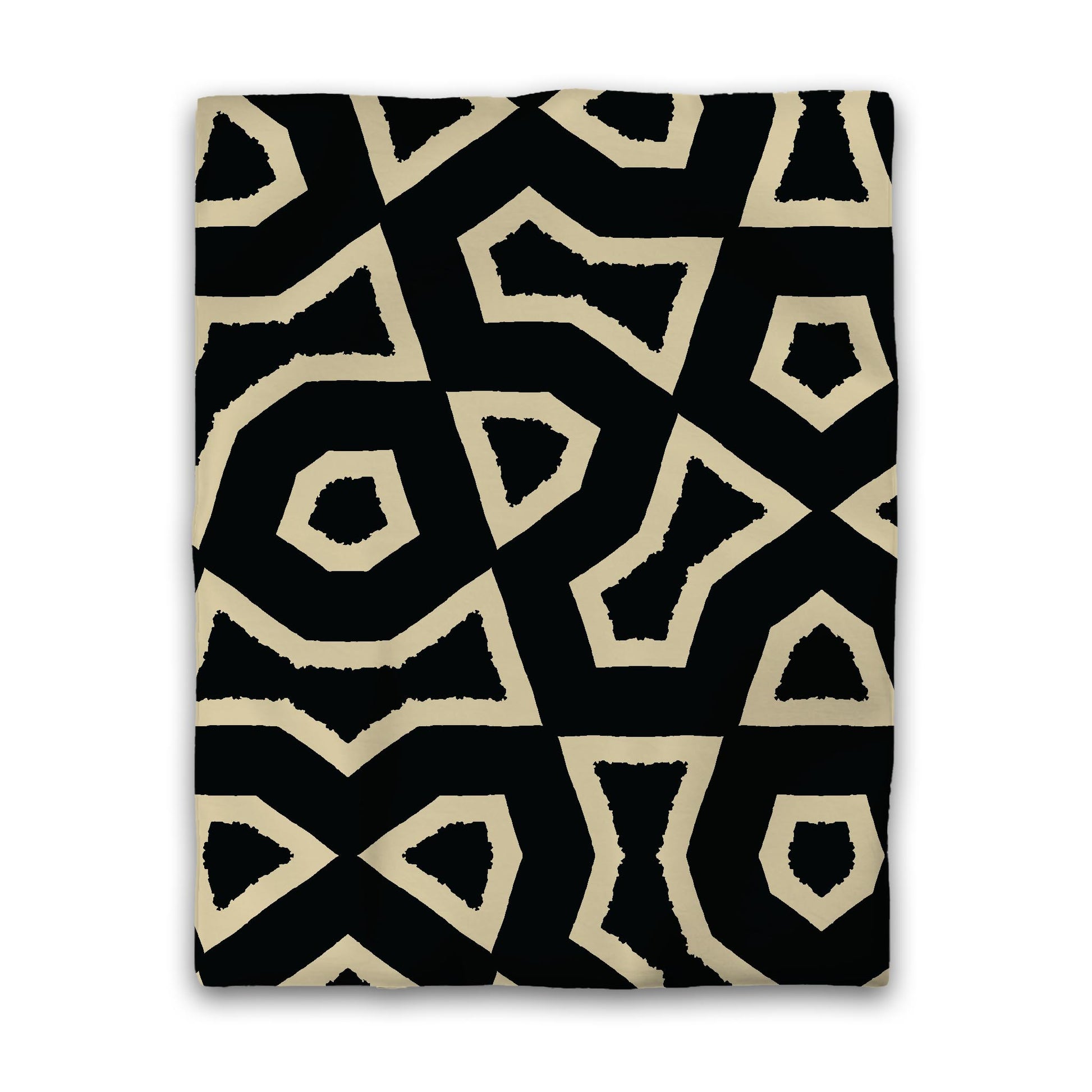 Black Cotton Sateen Duvet Cover, Bold Desert Sand Graphic, CSDU-1014-392, Twin - 178 x 229 cm / 70 x 90 inches