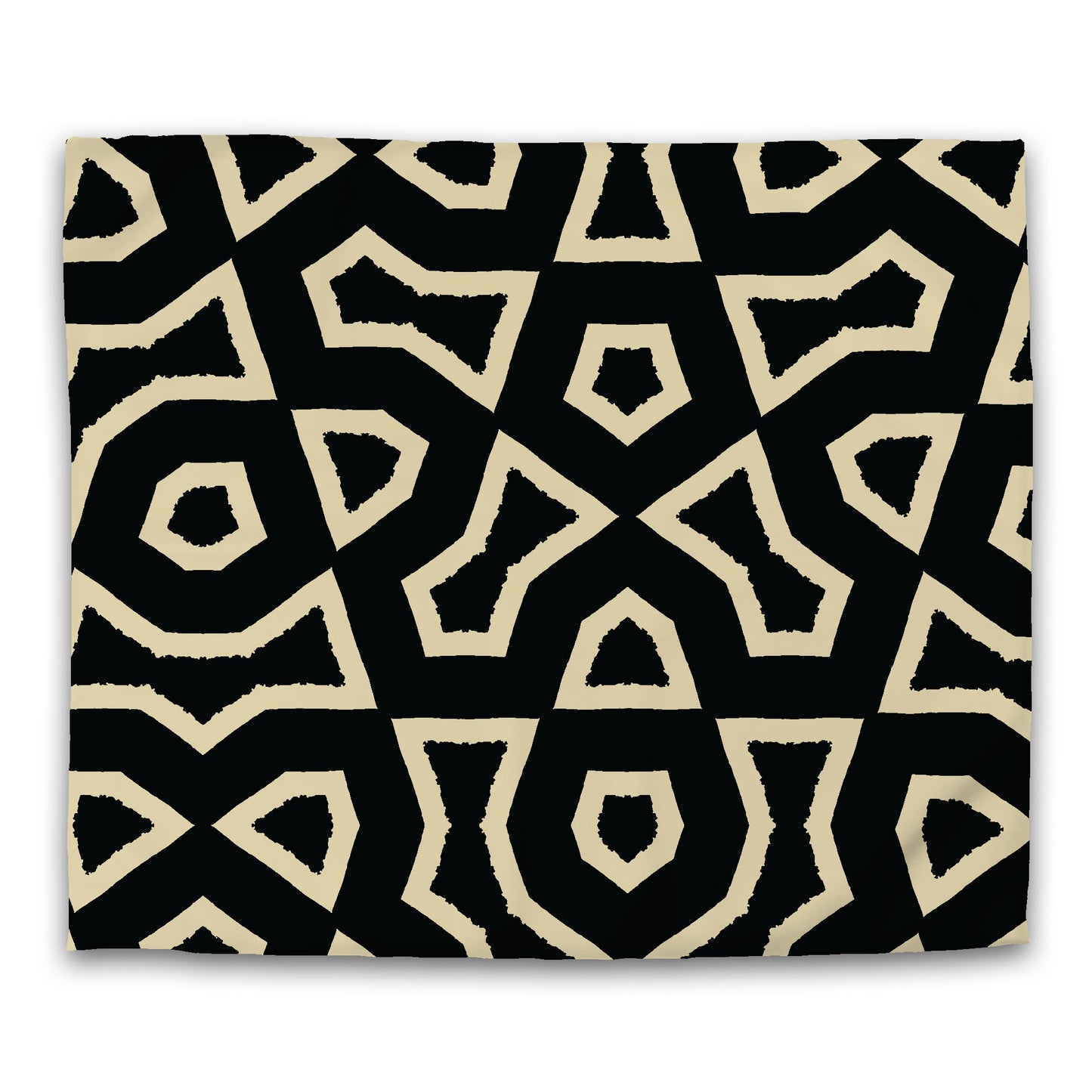 Black Cotton Sateen Duvet Cover, Bold Desert Sand Graphic, CSDU-1014-392, King - 269 x  234 cm / 106 x 92 inches