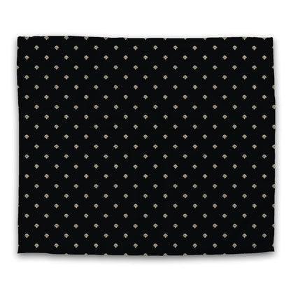 Black Cotton Sateen Duvet Cover, Beige Hand-painted Swizzle Motif Print, CSDU-1015-172, King - 269 x  234 cm / 106 x 92 inches