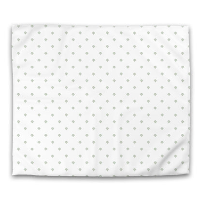 Off-white Cotton Sateen Duvet Cover, Green Hand-painted Swizzle Motif Print, CSDU-1052-171, King - 269 x  234 cm / 106 x 92 inches