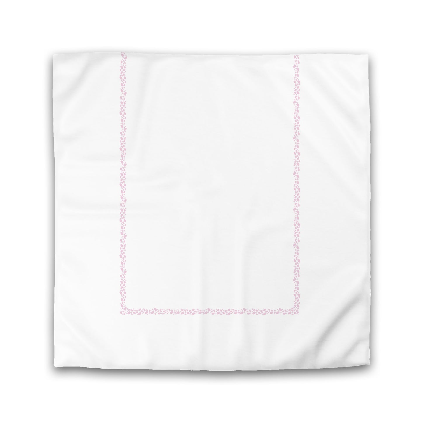 Off-white Cotton Sateen Duvet Cover, Pink Hand-painted Dab Motif Print, Classic Border | CSDU-1081-091
