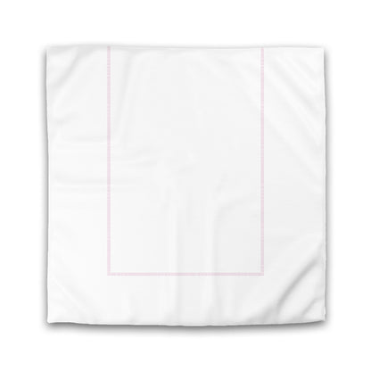 Off-white Cotton Sateen Duvet Cover, Pink Single Weave Motif Print, Classic Border | CSDU-1081-141