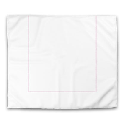 Off-white Cotton Sateen Duvet Cover, Pink Single Weave Motif Print, Classic Border, CSDU-1081-141, King - 269 x  234 cm / 106 x 92 inches