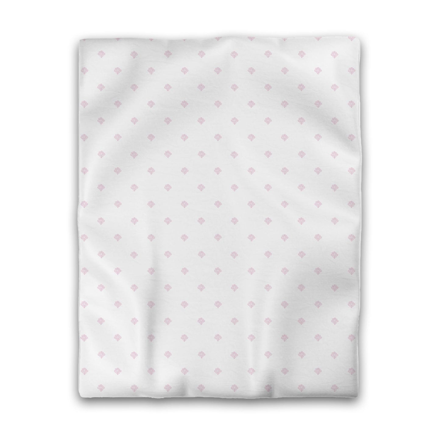 Off-white Cotton Sateen Duvet Cover, Pink Hand-painted Swizzle Motif Print, CSDU-1081-171, Twin - 178 x 229 cm / 70 x 90 inches