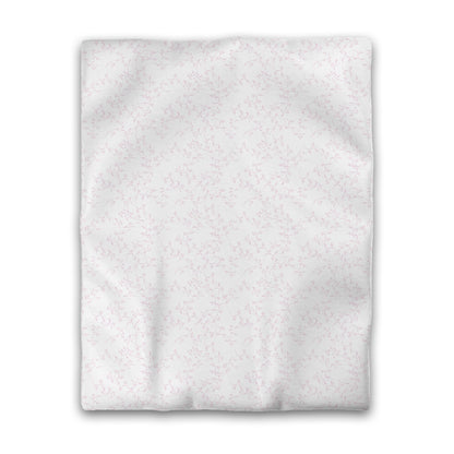 Off-white Cotton Sateen Duvet Cover, Pink Hand-painted Vine Print, CSDU-1081-181, Twin - 178 x 229 cm / 70 x 90 inches