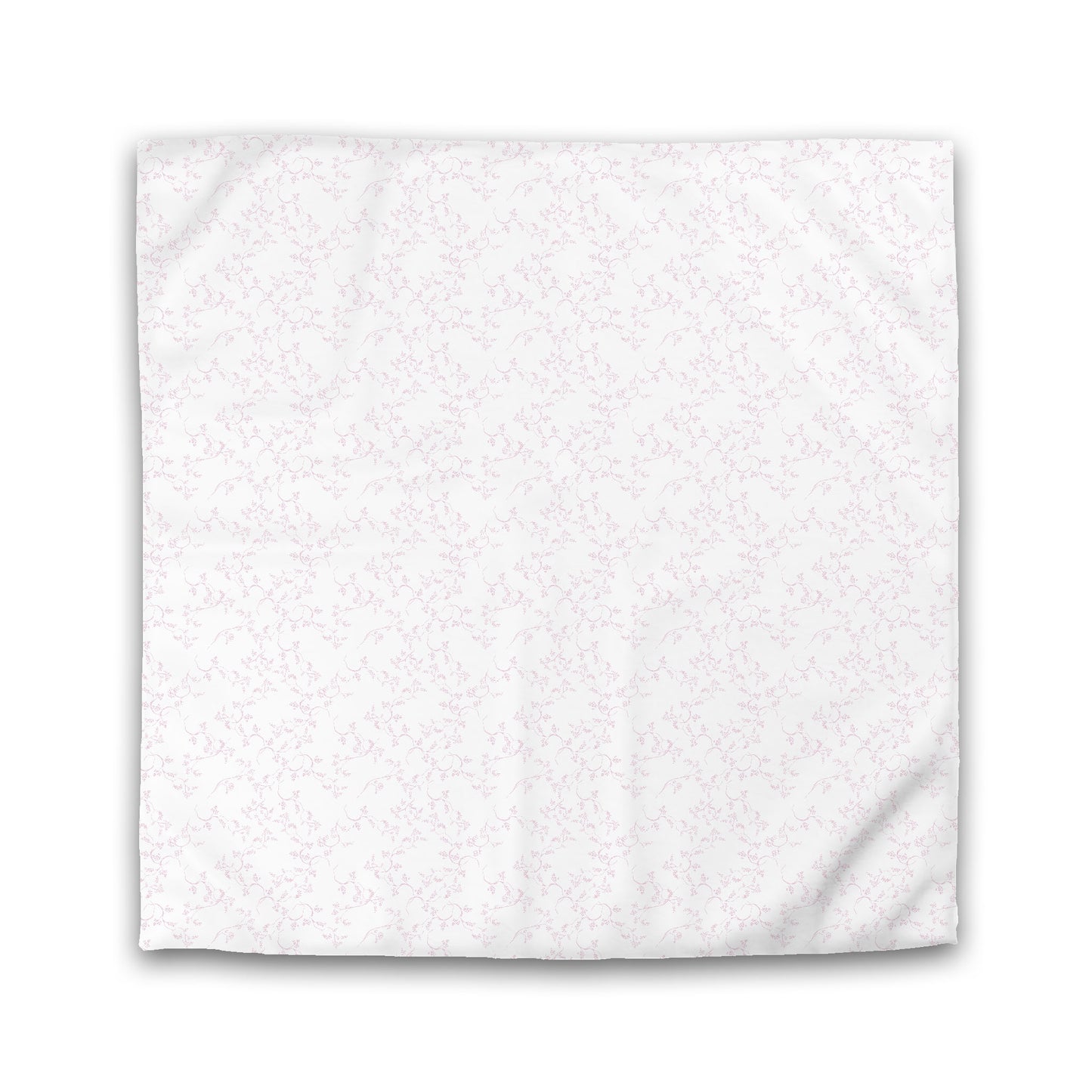 Off-white Cotton Sateen Duvet Cover, Pink Hand-painted Vine Print | CSDU-1081-181