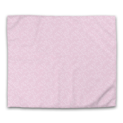 Pink Cotton Sateen Duvet Cover, Off-white Hand-painted Vine Print, CSDU-1081-182, King - 269 x  234 cm / 106 x 92 inches