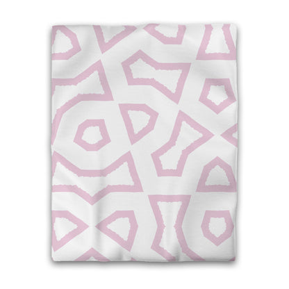 Off-white Cotton Sateen Duvet Cover, Bold Pink Graphic, CSDU-1081-391, Twin - 178 x 229 cm / 70 x 90 inches