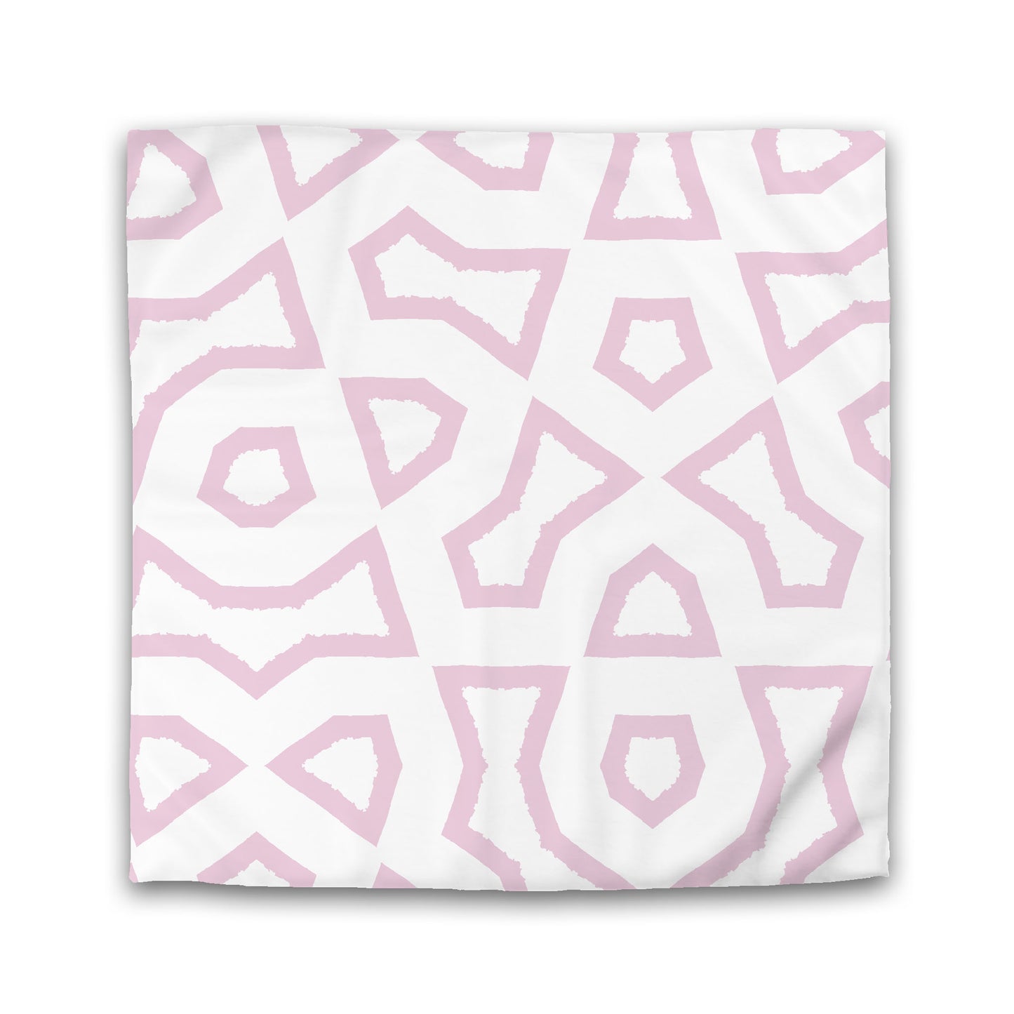 Off-white Cotton Sateen Duvet Cover, Bold Pink Graphic | CSDU-1081-391