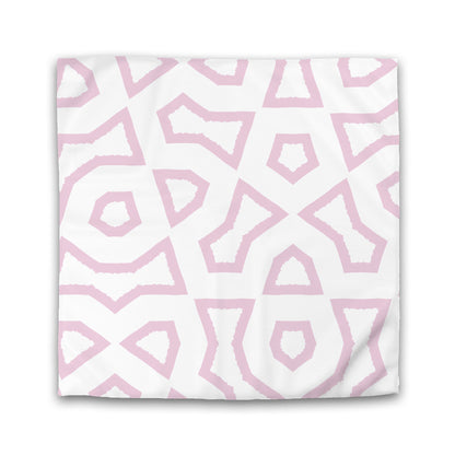 Off-white Cotton Sateen Duvet Cover, Bold Pink Graphic | CSDU-1081-391