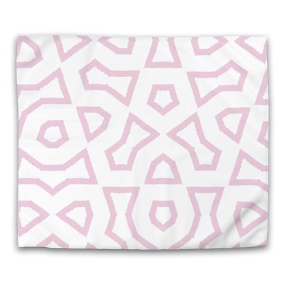 Off-white Cotton Sateen Duvet Cover, Bold Pink Graphic, CSDU-1081-391, King - 269 x  234 cm / 106 x 92 inches