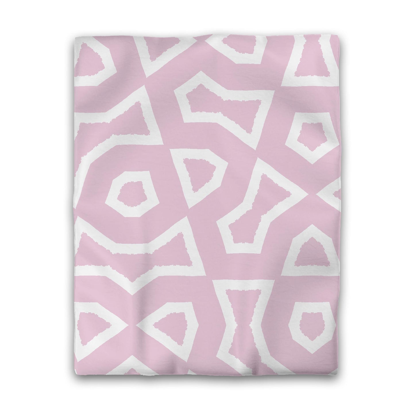 Pink Cotton Sateen Duvet Cover, Bold Off-white Graphic, CSDU-1081-392, Twin - 178 x 229 cm / 70 x 90 inches