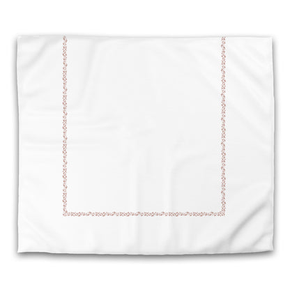 Off-white Cotton Sateen Duvet Cover, Salmon Hand-painted Dab Motif Print, Classic Border, CSDU-1139-091, King - 269 x  234 cm / 106 x 92 inches