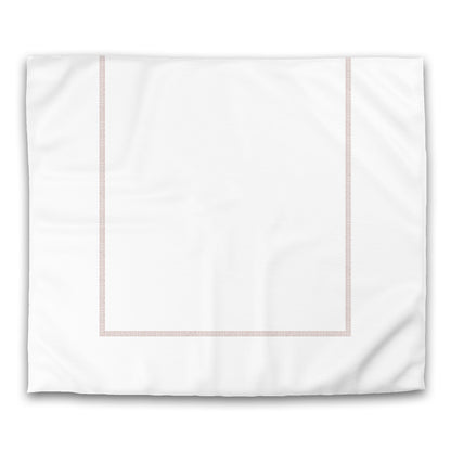 Off-white Cotton Sateen Duvet Cover, Salmon Double Weave Motif Print, Classic Border, CSDU-1139-143, King - 269 x  234 cm / 106 x 92 inches