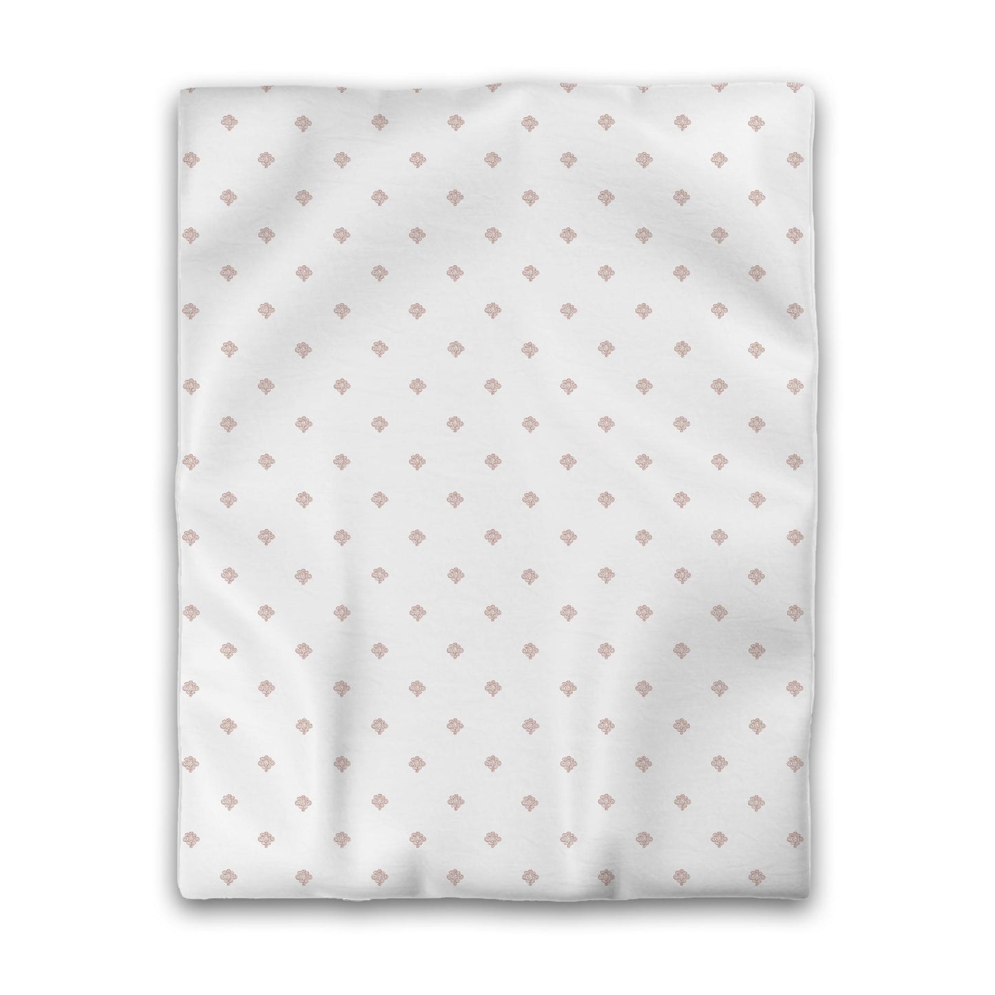 Off-white Cotton Sateen Duvet Cover, Salmon Hand-painted Swizzle Motif Print, CSDU-1139-171, Twin - 178 x 229 cm / 70 x 90 inches