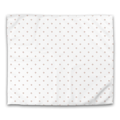Off-white Cotton Sateen Duvet Cover, Salmon Hand-painted Swizzle Motif Print, CSDU-1139-171, King - 269 x  234 cm / 106 x 92 inches