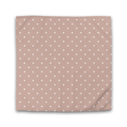Salmon Cotton Sateen Duvet Cover, Off-white Hand-painted Swizzle Motif Print | CSDU-1139-172