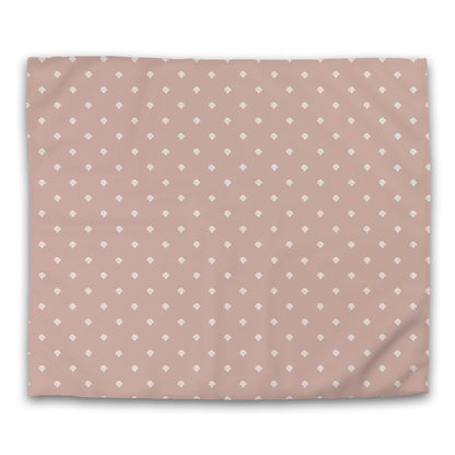 Salmon Cotton Sateen Duvet Cover, Off-white Hand-painted Swizzle Motif Print, CSDU-1139-172, King - 269 x  234 cm / 106 x 92 inches