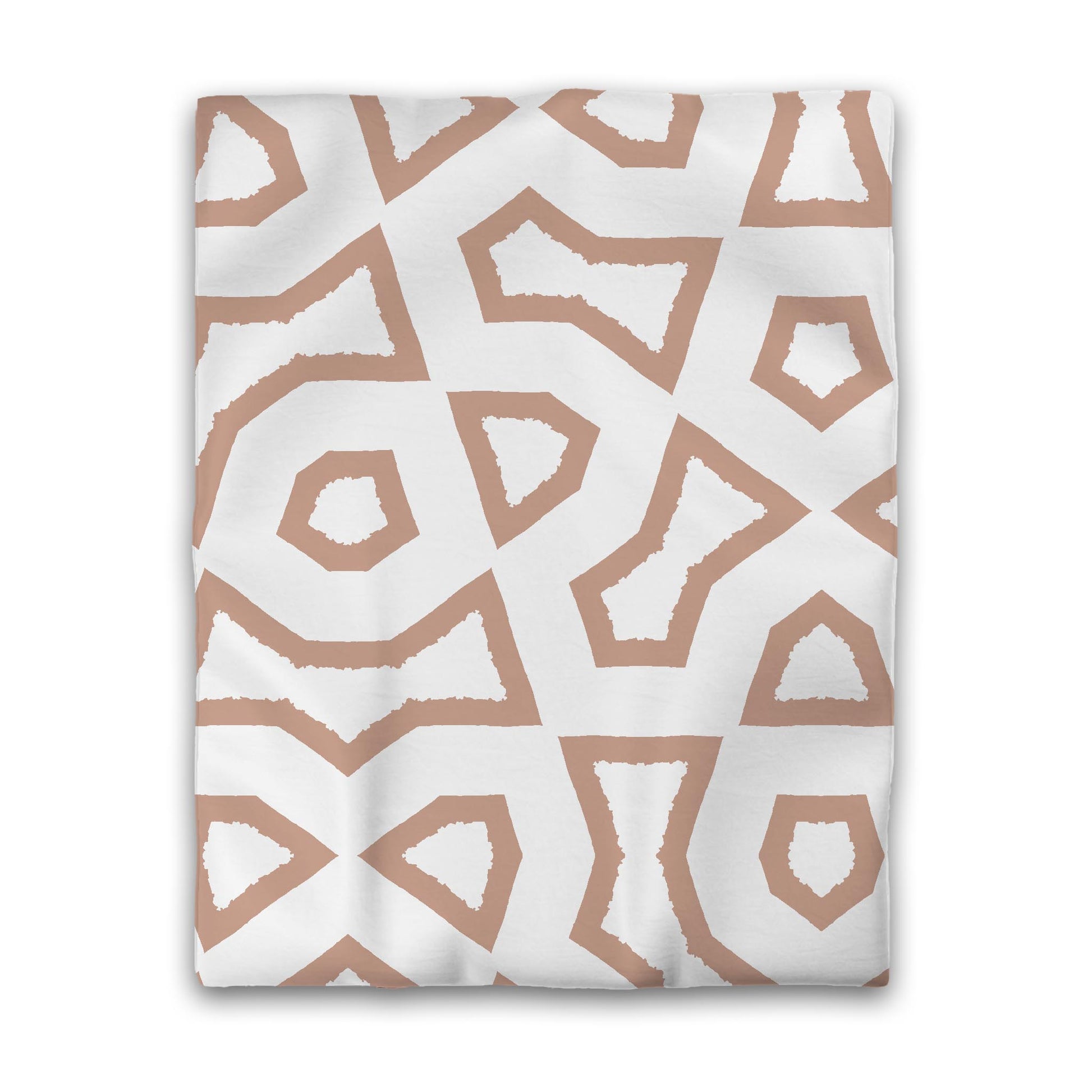 Off-white Cotton Sateen Duvet Cover, Bold Salmon Graphic, CSDU-1139-391, Twin - 178 x 229 cm / 70 x 90 inches