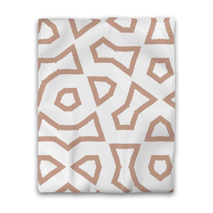 Off-white Cotton Sateen Duvet Cover, Bold Salmon Graphic, CSDU-1139-391, Twin - 178 x 229 cm / 70 x 90 inches