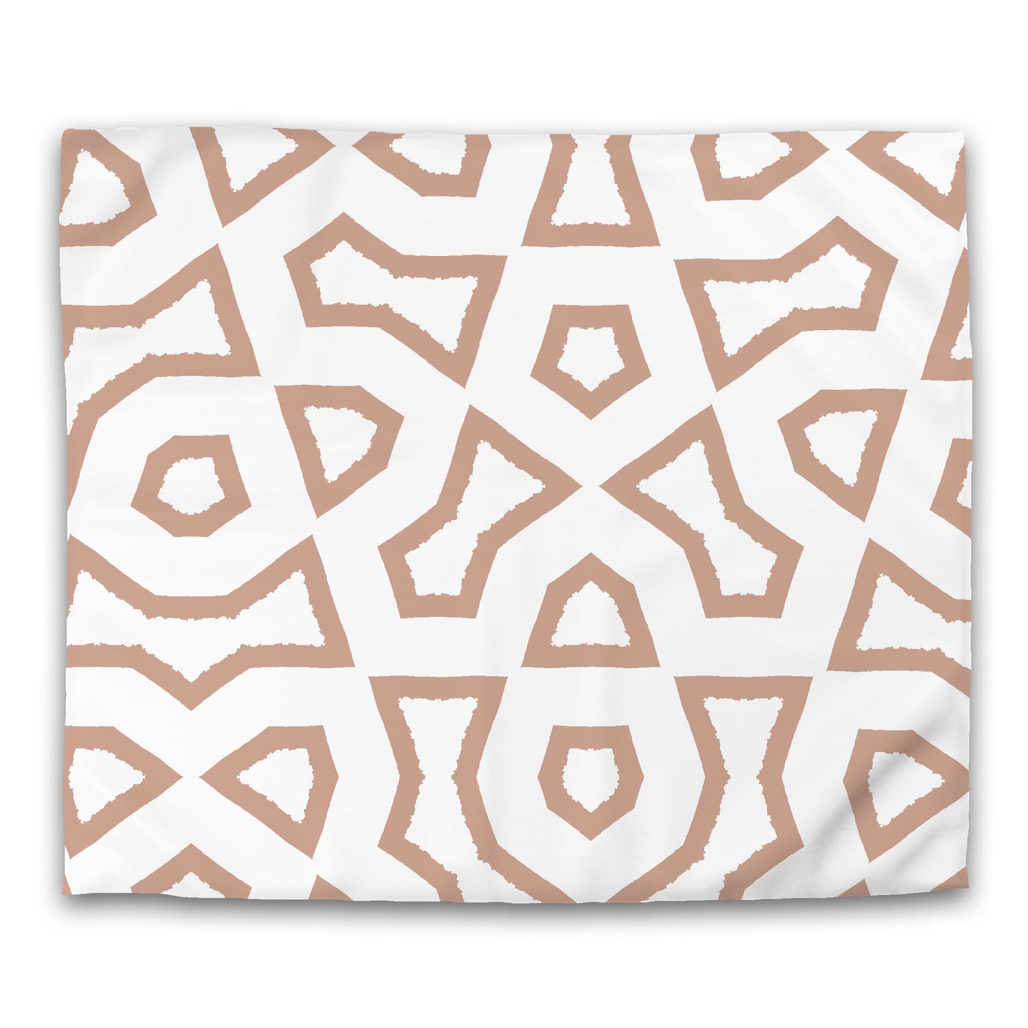 Off-white Cotton Sateen Duvet Cover, Bold Salmon Graphic, CSDU-1139-391, King - 269 x  234 cm / 106 x 92 inches