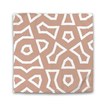 Salmon Cotton Sateen Duvet Cover, Bold Off-white Graphic | CSDU-1139-392