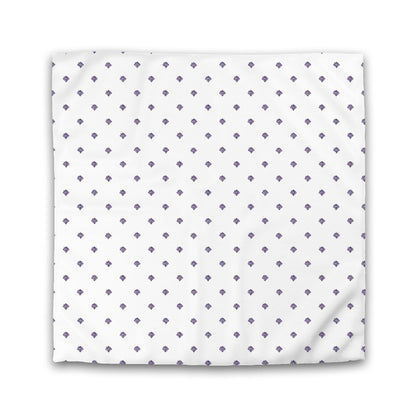 Off-white Cotton Sateen Duvet Cover, Purple Hand-painted Swizzle Motif Print | CSDU-1143-171