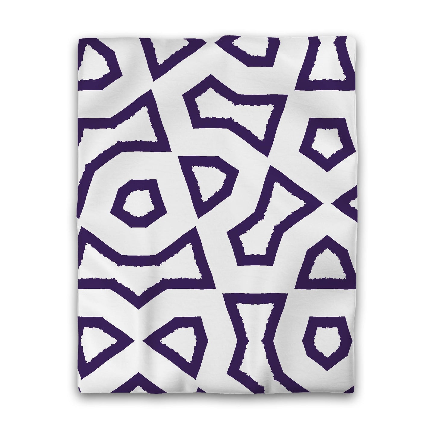 Off-white Cotton Sateen Duvet Cover, Bold Purple Graphic, CSDU-1143-391, Twin - 178 x 229 cm / 70 x 90 inches