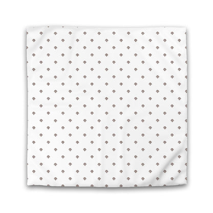 Off-white Cotton Sateen Duvet Cover, Brown Hand-painted Swizzle Motif Print | CSDU-1161-171