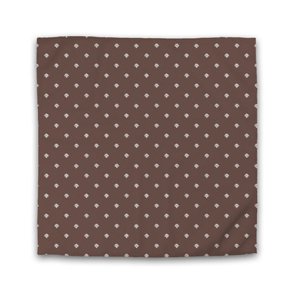 Brown Cotton Sateen Duvet Cover, Off-white Hand-painted Swizzle Motif Print | CSDU-1161-172