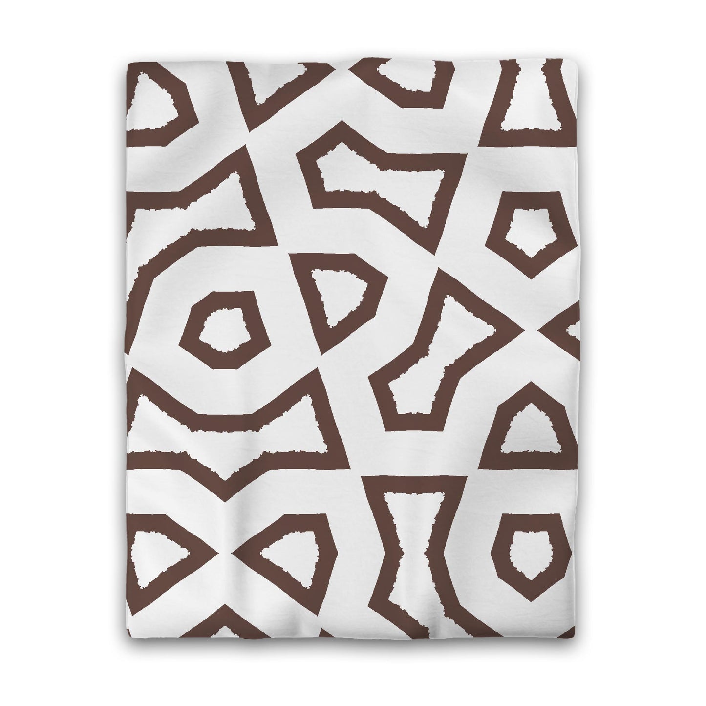 Off-white Cotton Sateen Duvet Cover, Bold Brown Graphic, CSDU-1161-391, Twin - 178 x 229 cm / 70 x 90 inches
