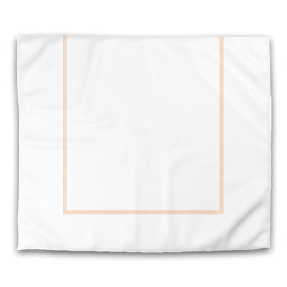 Off-white Cotton Sateen Duvet Cover, Orange Double Weave Motif Print, Classic Border, CSDU-1181-143, King - 269 x  234 cm / 106 x 92 inches