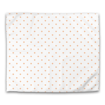 Off-white Cotton Sateen Duvet Cover, Orange Hand-painted Swizzle Motif Print, CSDU-1181-171, King - 269 x  234 cm / 106 x 92 inches