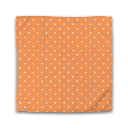 Orange Cotton Sateen Duvet Cover, Off-white Hand-painted Swizzle Motif Print | CSDU-1181-172