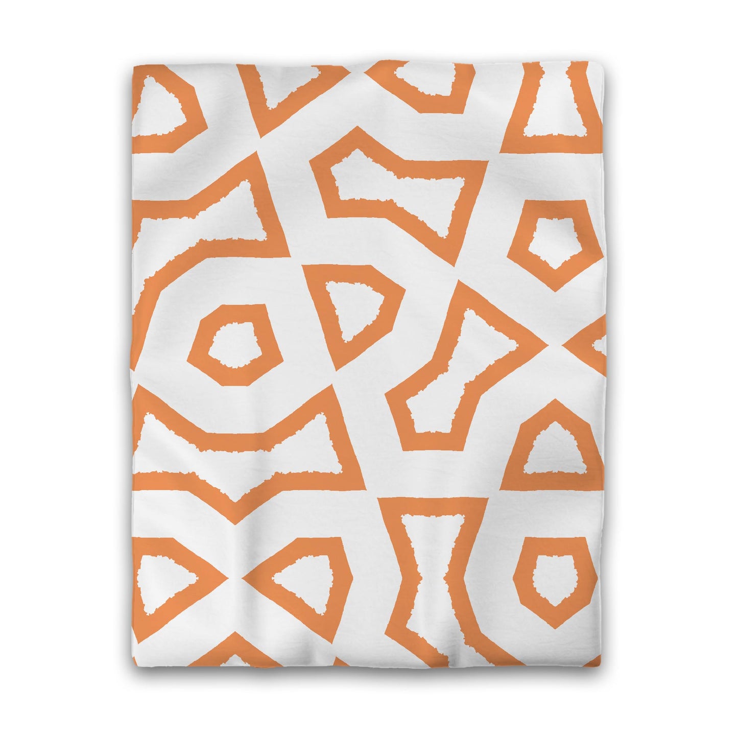 Off-white Cotton Sateen Duvet Cover, Bold Orange Graphic, CSDU-1181-391, Twin - 178 x 229 cm / 70 x 90 inches