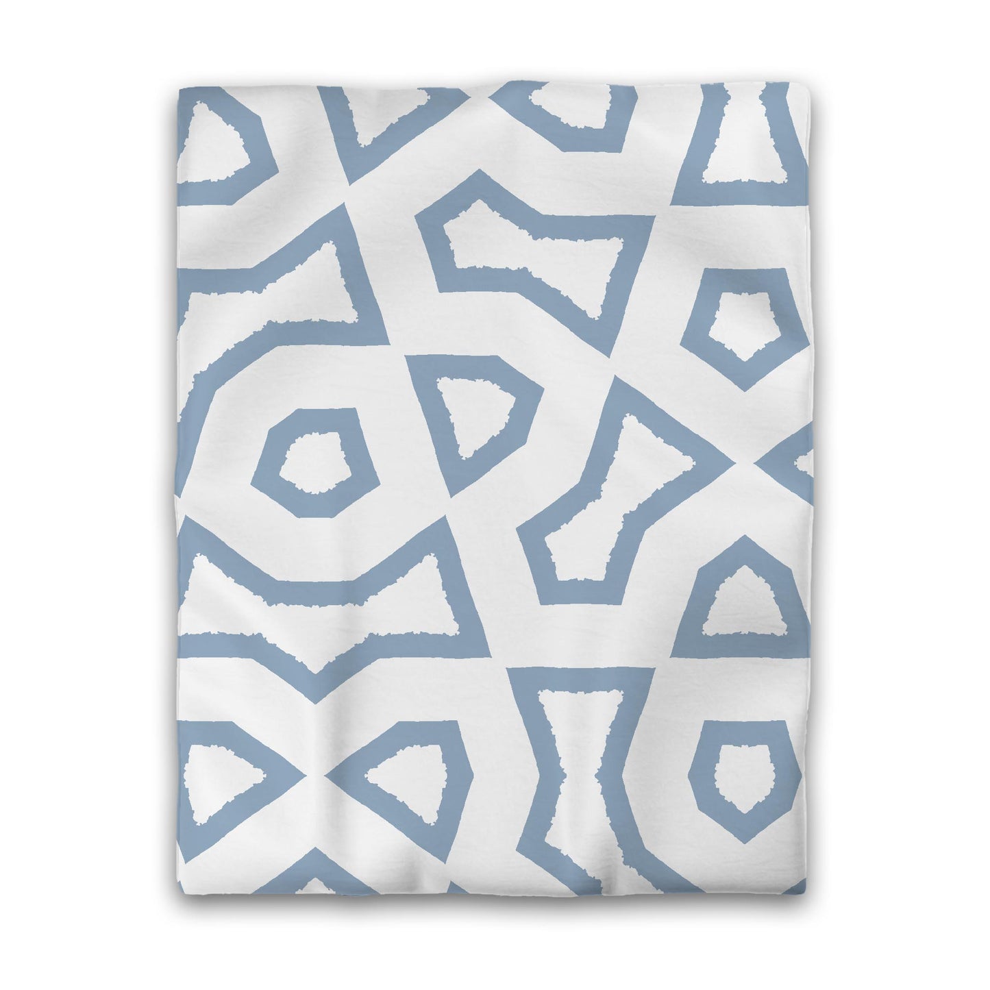 Off-white Cotton Sateen Duvet Cover, Bold Blue Graphic, CSDU-1231-391, Twin - 178 x 229 cm / 70 x 90 inches