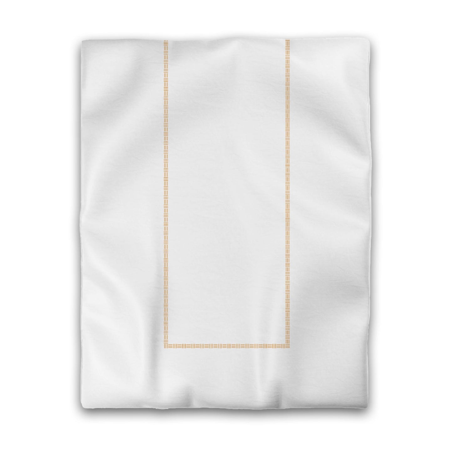 Off-white Cotton Sateen Duvet Cover, Pale Orange Single Weave Motif Print, Classic Border, CSDU-1232-141, Twin - 178 x 229 cm / 70 x 90 inches