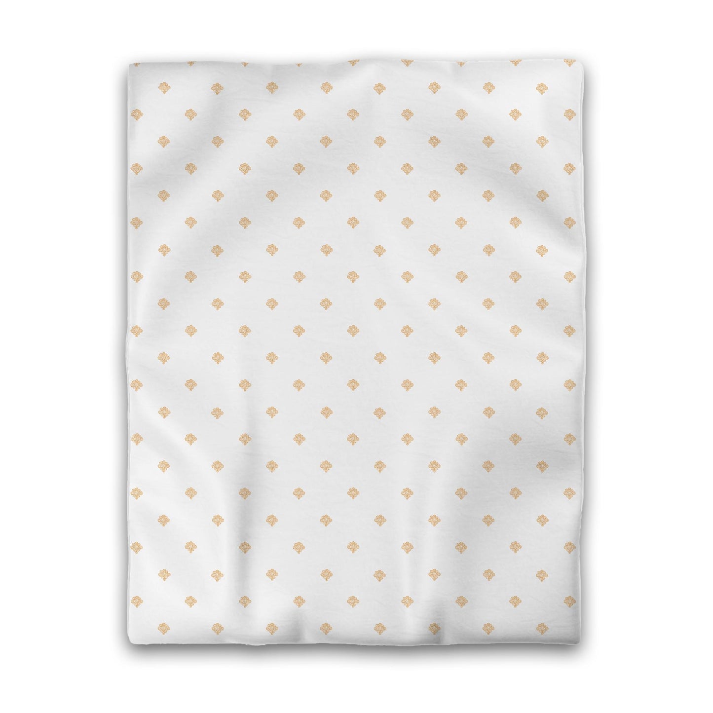 Off-white Cotton Sateen Duvet Cover, Pale Orange Hand-painted Swizzle Motif Print, CSDU-1232-171, Twin - 178 x 229 cm / 70 x 90 inches