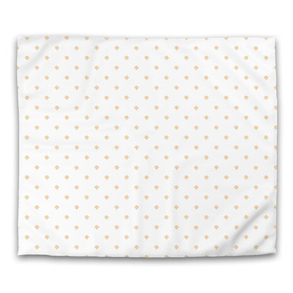 Off-white Cotton Sateen Duvet Cover, Pale Orange Hand-painted Swizzle Motif Print, CSDU-1232-171, King - 269 x  234 cm / 106 x 92 inches