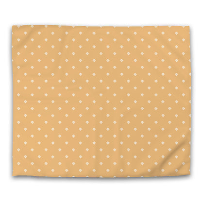 Pale Orange Cotton Sateen Duvet Cover, Off-white Hand-painted Swizzle Motif Print, CSDU-1232-172, King - 269 x  234 cm / 106 x 92 inches