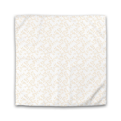 Off-white Cotton Sateen Duvet Cover, Pale Orange Hand-painted Vine Print | CSDU-1232-181